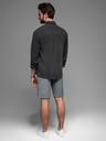 Ombre Clothing Pánske bavlnené teplákové šortky BASIC šedé Oblečenie Ombre
