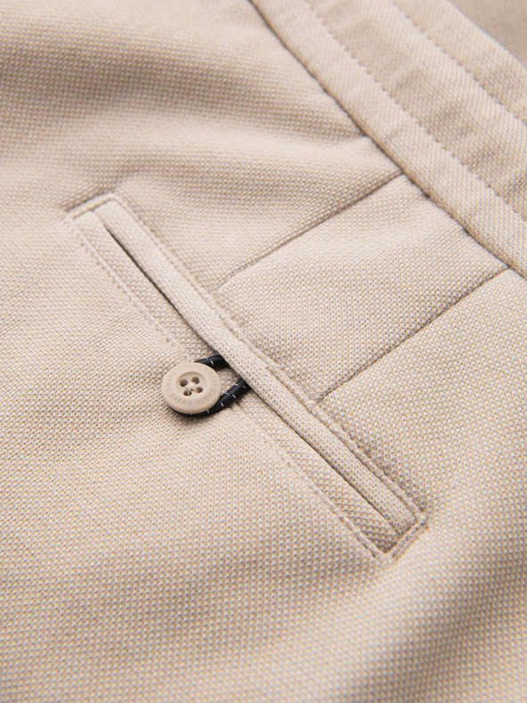 Ombre Clothing Pánske bavlnené teplákové šortky BASIC beige Ombre Oblečenie