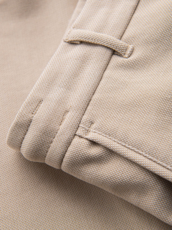 Ombre Clothing Pánske bavlnené teplákové šortky BASIC beige Ombre Oblečenie