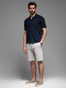 Ombre Clothing Pánske bavlnené teplákové šortky BASIC šedé Oblečenie Ombre