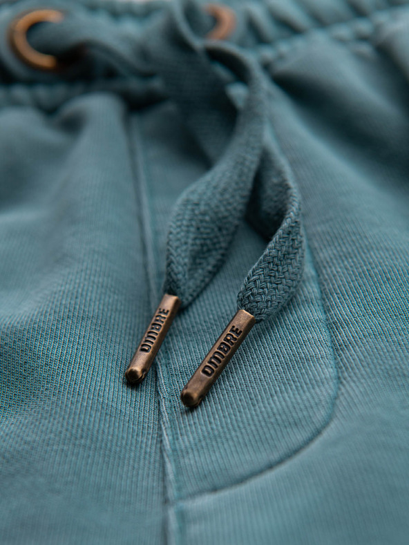 Ombre Clothing Pánske bavlnené teplákové šortky BASIC modré Ombre Oblečenie