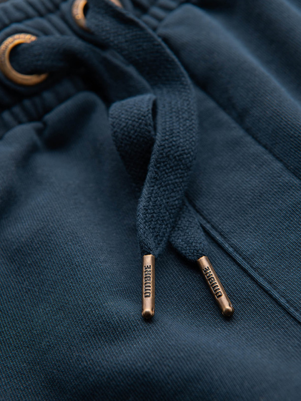 Ombre Clothing Pánske bavlnené teplákové šortky BASIC modré Ombre Oblečenie