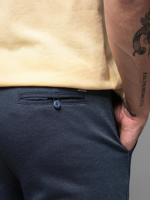 Ombre Clothing Pánske bavlnené teplákové šortky BASIC modré Ombre Oblečenie