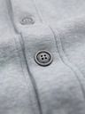Ombre Clothing Pánska mikina s kapucňou na gombíky - sivá melanž V2 OM-SSZP-0186 Ombre Oblečenie