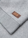 Ombre Clothing Pánska mikina s kapucňou na gombíky - sivá melanž V2 OM-SSZP-0186 Ombre Oblečenie