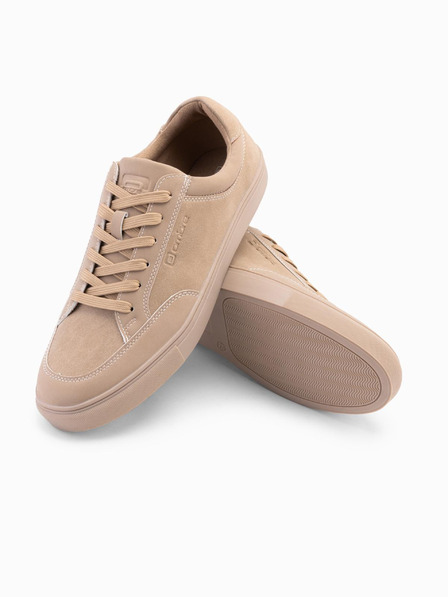 Ombre Clothing Pánske jednofarebné topánky v streetwearovom štýle béžová Ombre Clothing