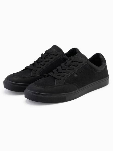 Ombre Clothing Pánske jednofarebné topánky v streetwearovom štýle čierne Ombre Clothing
