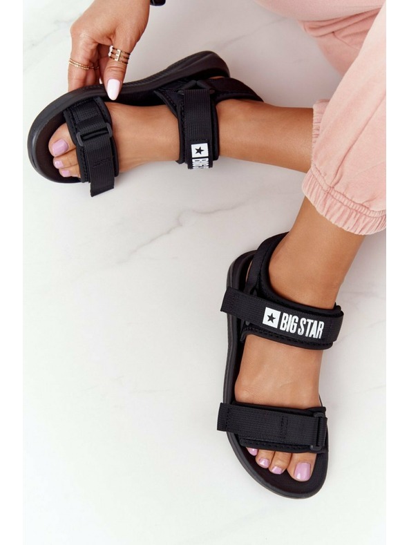 BIG STAR SHOES Dámske športové sandále Big Star - čierne