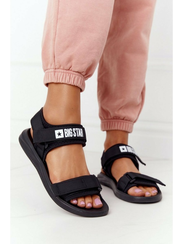 BIG STAR SHOES Dámske športové sandále Big Star - čierne
