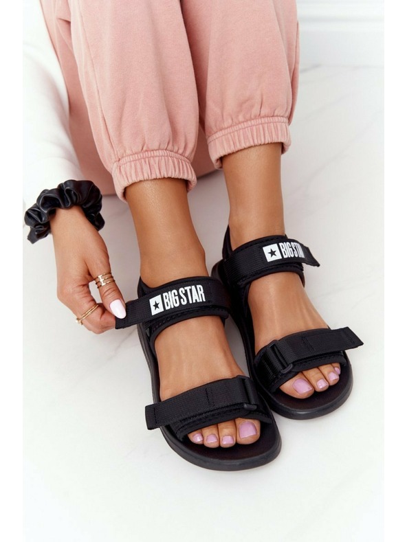 BIG STAR SHOES Dámske športové sandále Big Star - čierne