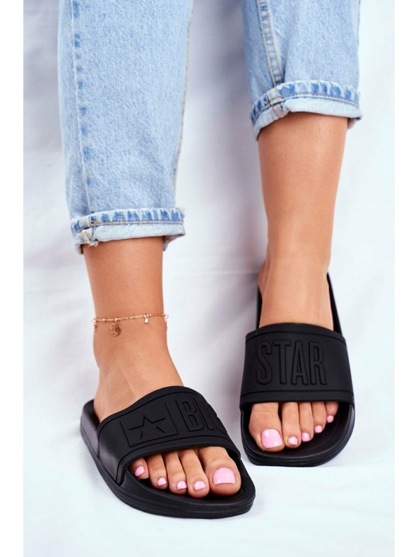 BIG STAR SHOES Dámske módne papuče Big Star - čierne