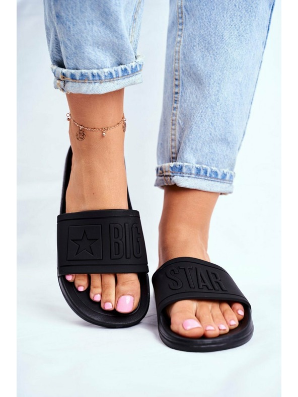 BIG STAR SHOES Dámske módne papuče Big Star - čierne