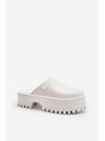BIG STAR SHOES Dámske papuče na masívnej podrážke Big Star biele