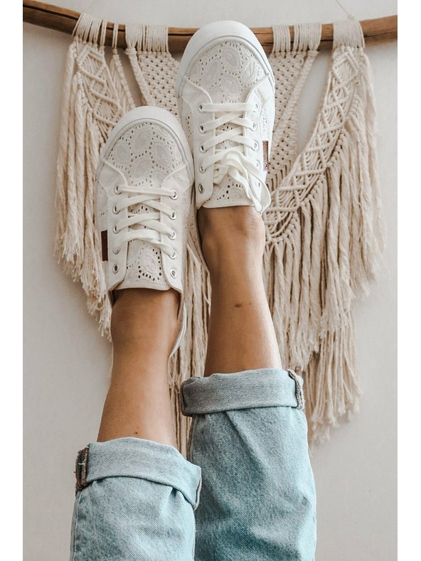 BIG STAR SHOES Dámske módne tenisky Big Star - biele