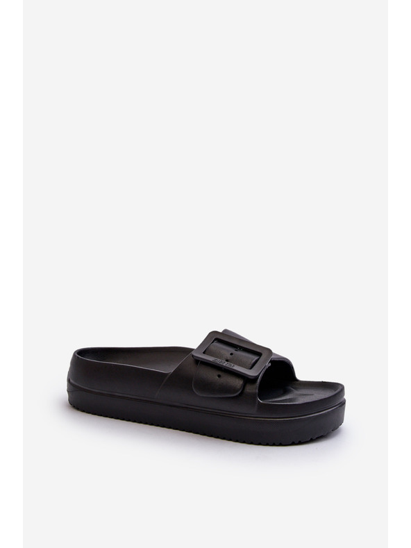 BIG STAR SHOES Dámske penové papuče na platforme s prackou Big Star čierne