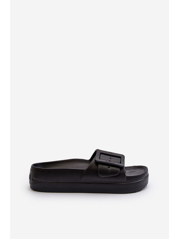 BIG STAR SHOES Dámske penové papuče na platforme s prackou Big Star čierne