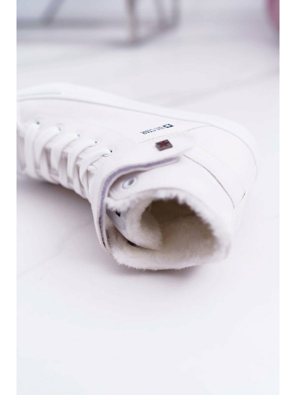 BIG STAR SHOES Zateplené kožené tenisky BIG STAR White Veľ: