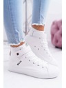 BIG STAR SHOES Zateplené kožené tenisky BIG STAR White Veľ: