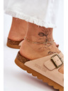 BIG STAR SHOES Klasické dámske papuče Big Star LL274478 béžové