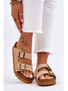 BIG STAR SHOES Klasické dámske papuče Big Star LL274478 béžové