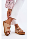 BIG STAR SHOES Klasické dámske papuče Big Star LL274478 béžové
