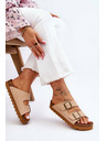 BIG STAR SHOES Klasické dámske papuče Big Star LL274478 béžové