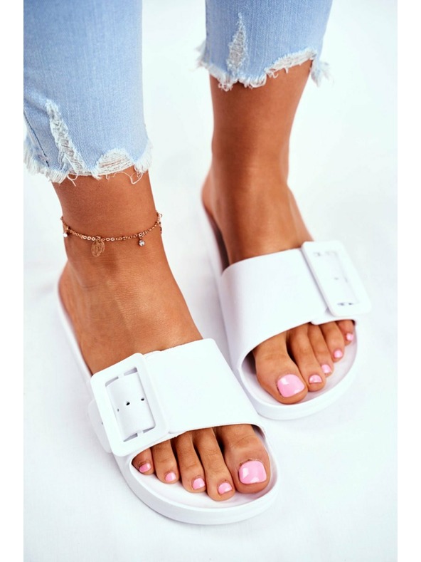 BIG STAR SHOES Dámske elegantné papuče Big Star - biele Veľ: