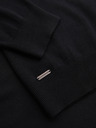 Ombre Clothing Pánsky pletený sveter so štruktúrovanými bodkami - tmavomodrý Oblečenie Ombre