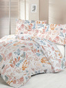 Kvalitex Saténové predĺžené posteľné obliečky Luxury Collection 140x220, 70x90cm Coral garden Kvalitex
