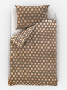 Kvalitex Saténové predĺžené posteľné obliečky Luxury Collection 140x220, 70x90cm Carero béžové Kvalitex