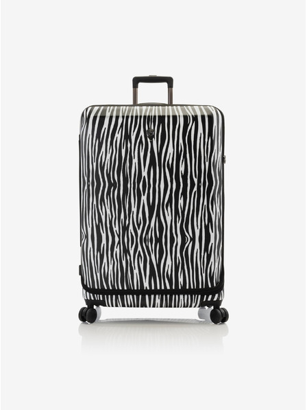 Heys Bielo-čierny cestovný kufor so zvieracím vzorom Heys EZ Fashion L Zebra