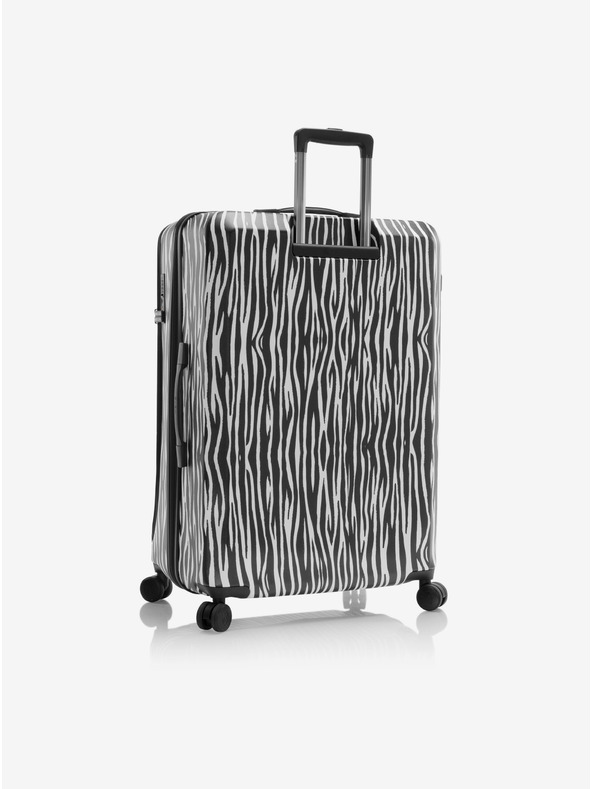 Heys Bielo-čierny cestovný kufor so zvieracím vzorom Heys EZ Fashion L Zebra