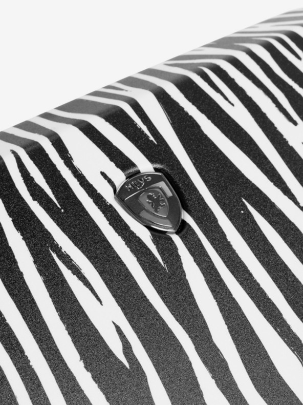 Heys Bielo-čierny cestovný kufor so zvieracím vzorom Heys EZ Fashion L Zebra