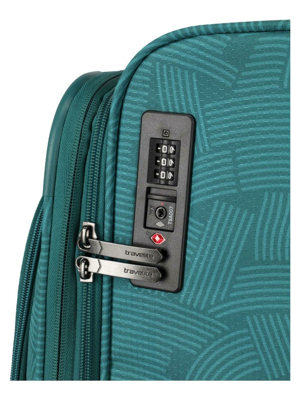 Travelite Cestovný kufor Travelite Skaii 4w L Print Petrol