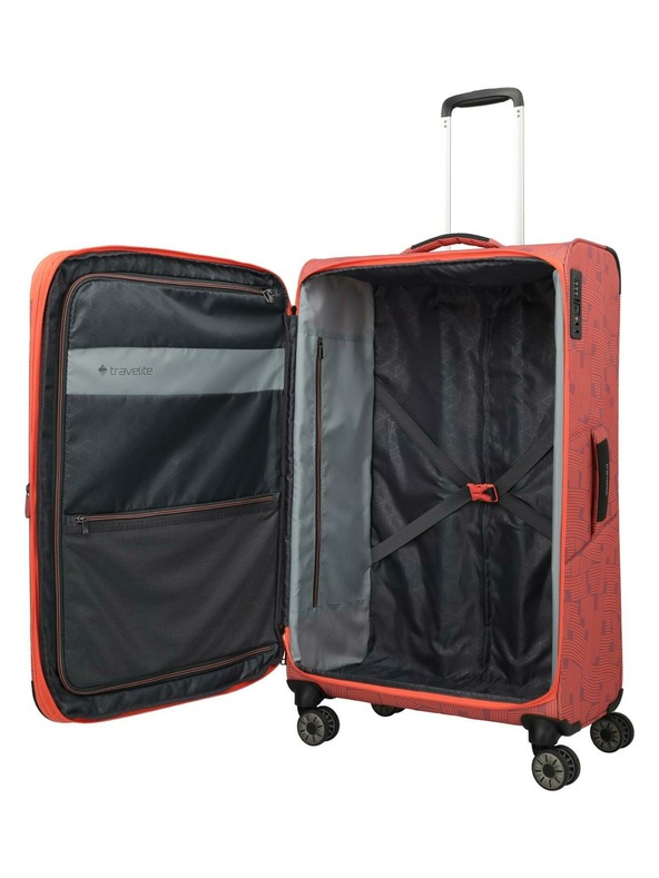 Travelite Cestovný kufor Travelite Skaii 4w L Print Peach