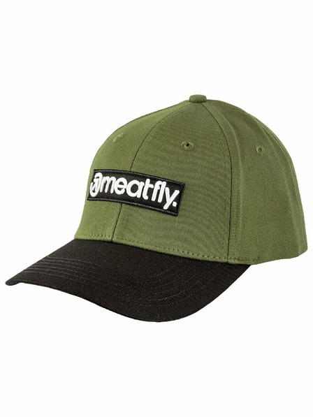 Meatfly Meatfly šiltovka Wayne Flexfit Basic Logo Olive / Black | Čierna | Veľkosť
