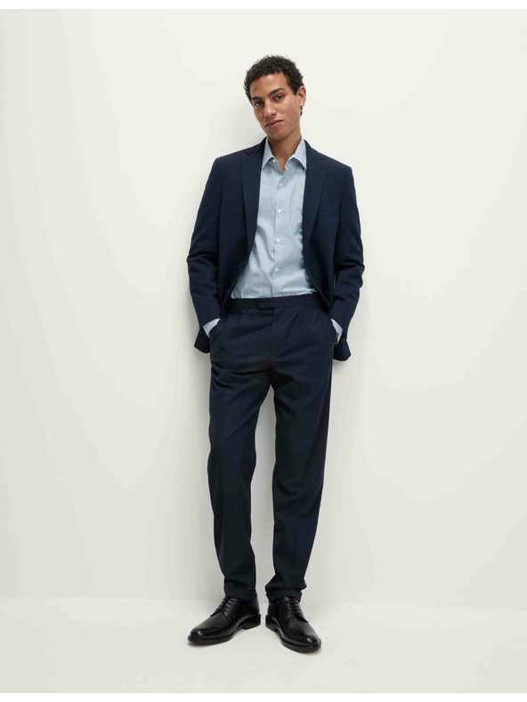 Marks & Spencer Košeľa z čistej bavlny, štandardný strih Marks & Spencer modrá