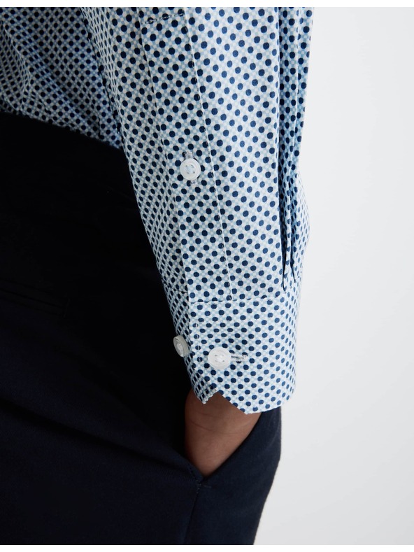 Marks & Spencer Košeľa z čistej bavlny, štandardný strih Marks & Spencer modrá