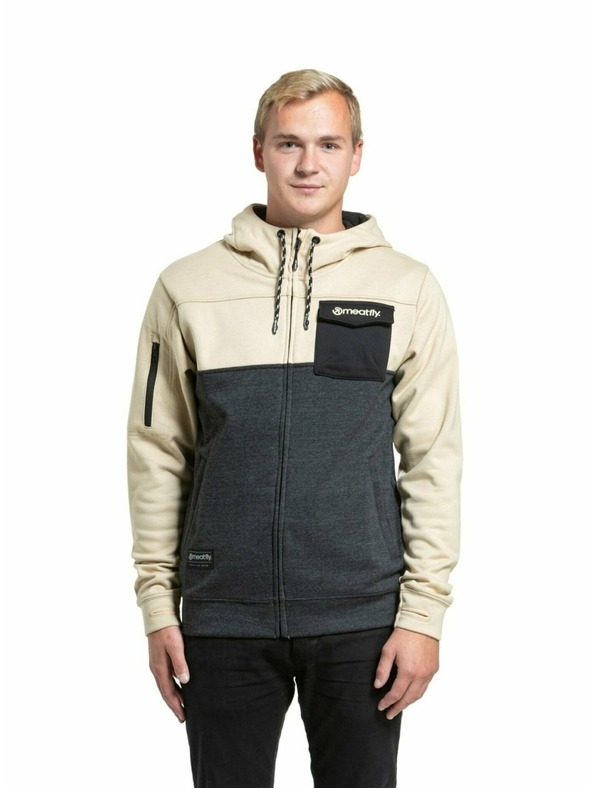 Meatfly Meatfly pánska technická mikina Josh Sand / Black