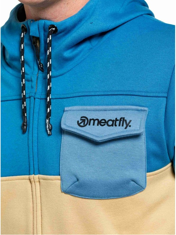 Meatfly Meatfly pánska technická mikina Josh Blue / Light Brown