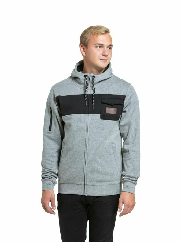 Meatfly Meatfly pánska technická mikina Josh Grey Heather