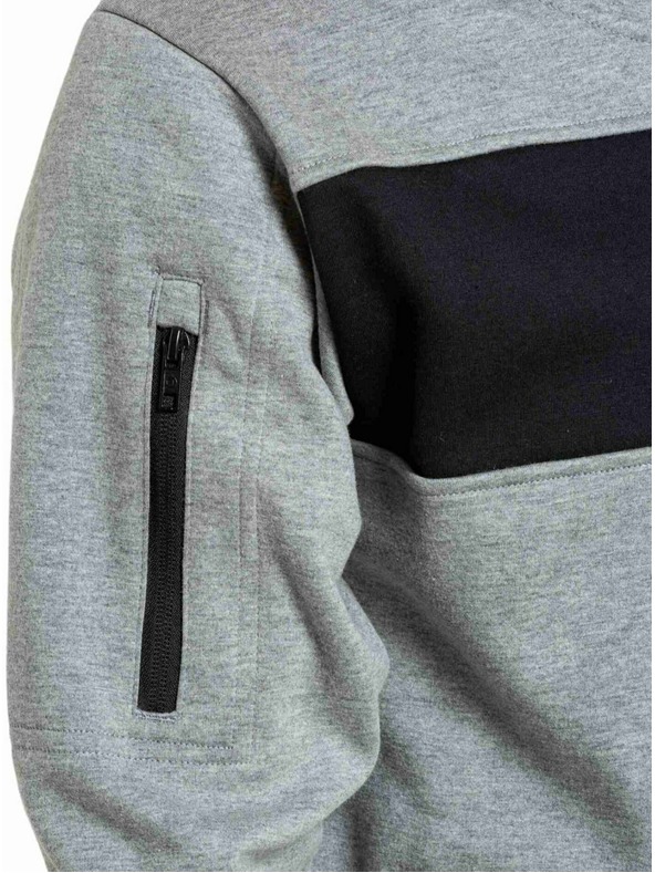 Meatfly Meatfly pánska technická mikina Josh Grey Heather