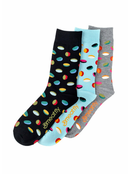 Meatfly Meatfly ponožky Oval socks Triple Pack | Multifarebná | Veľkosť