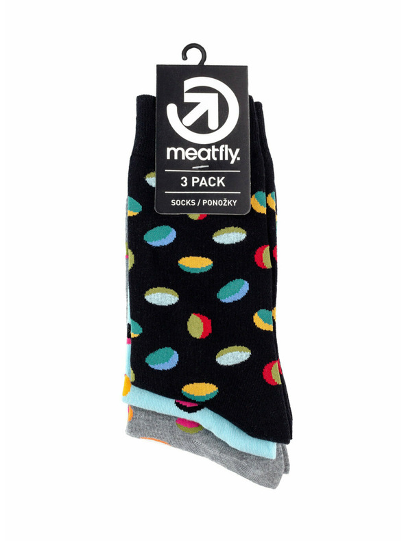 Meatfly Meatfly ponožky Oval socks Triple Pack | Multifarebná | Veľkosť