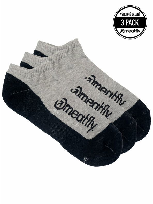 Meatfly Meatfly ponožky Boot Triple pack Grey | Šedá | Veľkosť