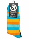 Meatfly Meatfly ponožky Lexy Triple Pack Orange Stripes | Multifarebná | Veľkosť
