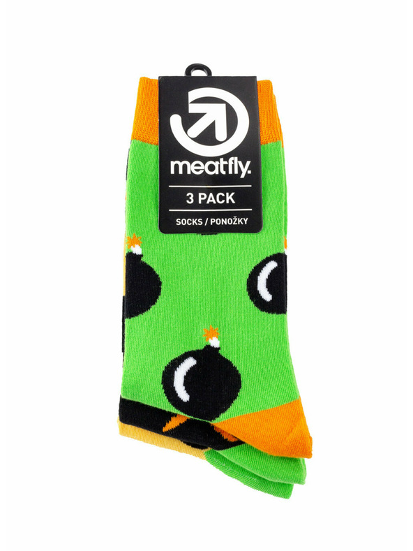 Meatfly Meatfly ponožky Bomb socks - S19 Triple pack | Viacfarebná | Veľkosť