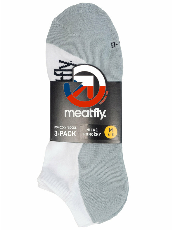Meatfly Meatfly ponožky Boot Triple pack White | Biela | Veľkosť