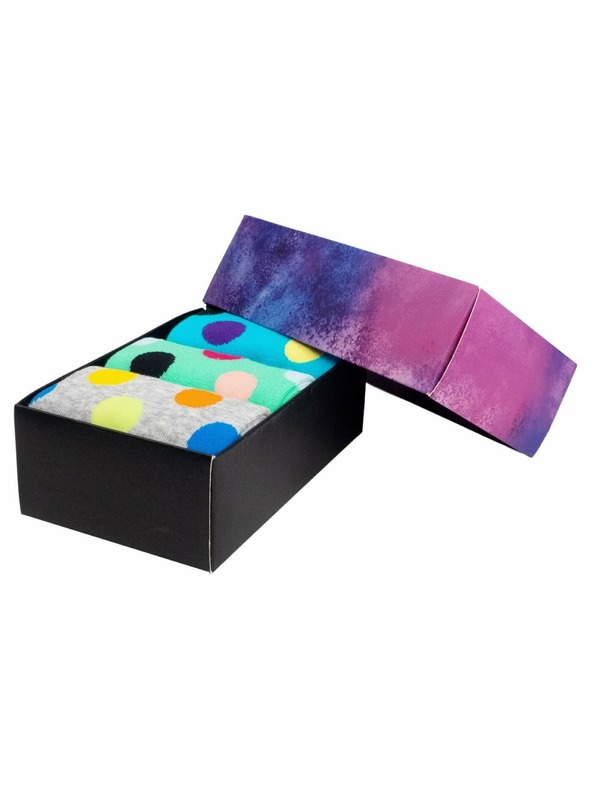 Meatfly Meatfly ponožky Lexy Gift Pack Grey Dots | Viacfarebná | Veľkosť