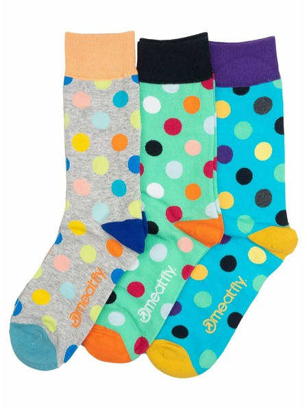 Meatfly Meatfly ponožky Lexy Gift Pack Grey Dots | Viacfarebná | Veľkosť